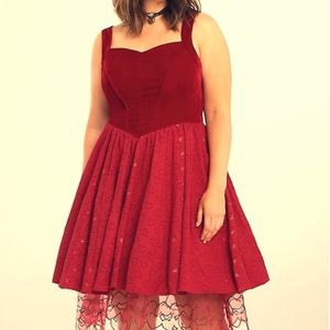 Torrid Through the Looking Glass Red Queen dress